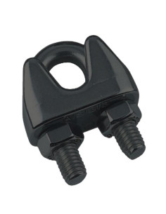 Serre cable étrier Inox A4 Noir Pour Câble De Diamètre 4