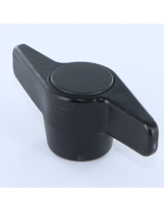 Poignée de serrage femelle nylon noir Insert Nylon M10
