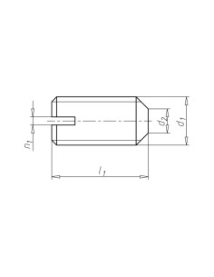Vis métaux Sans tête Fendue Bout cuvette Inox A2 M4X16 2