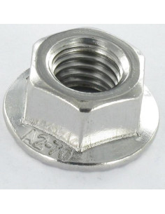 Ecrou hexagonale Inox A2 Embase collerette crantée M4 Wax... 2
