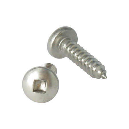 1 x Vis tôle Tête cylindrique TC Carré 4.2X25 Empreinte carré 2 Inox A2