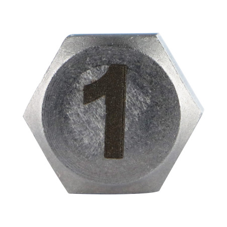 1 x Vis métaux Tête hexagonale TH 8X35 Inox A4 Gravure CHIFFRE 1