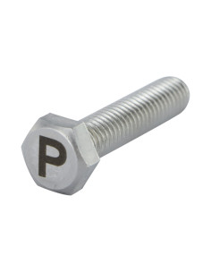 Vis métaux Tête hexagonale TH 8X35 Inox A4 avec gravure...