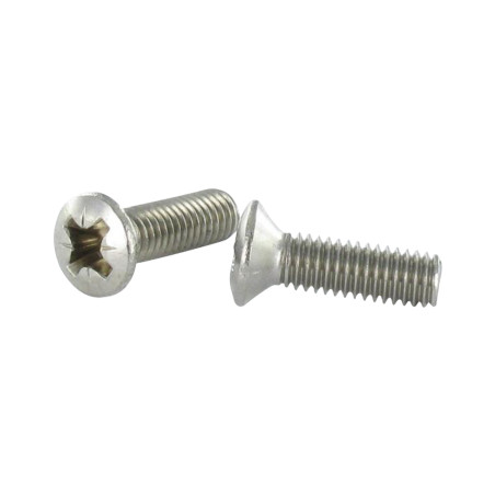 1 x Vis métaux Inox A2 Tête fraisée bombée TFB Pozi M4X16