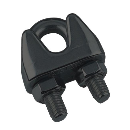 1 x Serre cable étrier Inox A4 Noir Pour Câble De Diamètre 6