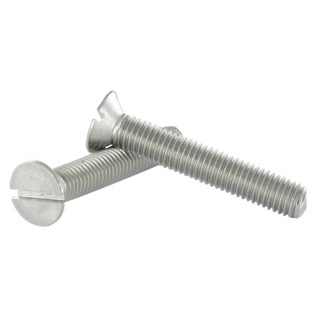 1 x Vis métaux Tête fraisée Fendue M6X50 Inox A4