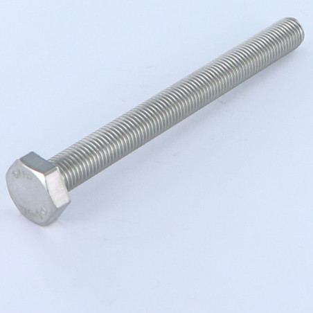 1 x Vis métaux Tête hexagonale TH M10X60 Pas fin Pas de 125 Inox A2