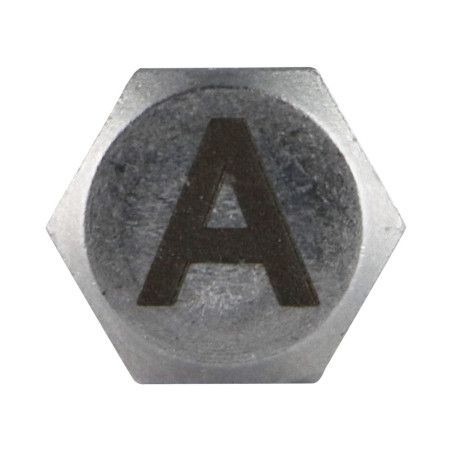 1 x Vis métaux Tête hexagonale TH 8X35 Inox A4 avec gravure de lettre "A"