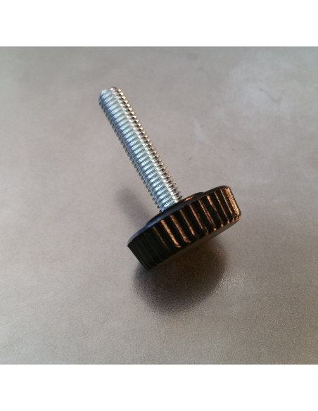 1 x Bout Serrage nylon noir M4X15 Diamètre de tête: 20