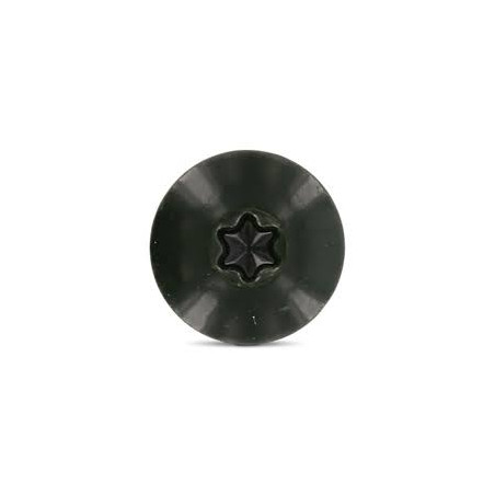 1 x Vis de facade TORX T20 4.8X38 Diamètre de tête: 12.3 Inox A2 RAL6009 vert sapin