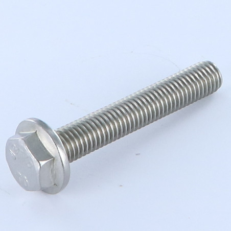 1 x Vis métaux Tête hexagonale TH Embase lisse M10X50 Inox A2