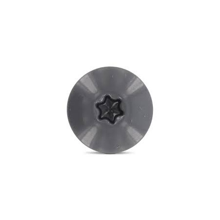 1 x Vis de facade TORX T20 5.5X35 Diamètre de tête: 12.3 Inox A2 RAL7012 gris basalte