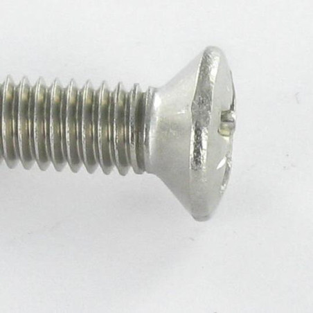 1 x Vis métaux Inox A2 Tête fraisée bombée TFB Pozi M5X20