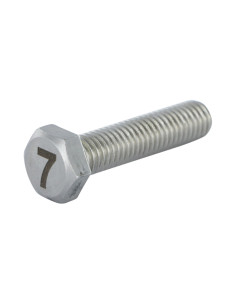 Vis métaux Tête hexagonale TH 8X35 Inox A4 Gravure CHIFFRE 7