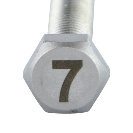 1 x Vis métaux Tête hexagonale TH 8X35 Inox A4 Gravure CHIFFRE 7