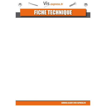 1 x Boulon (vendu avec Ecrou) Ancrage M8X105 Avec Vis métaux Tête hexagonale TH Inox A4