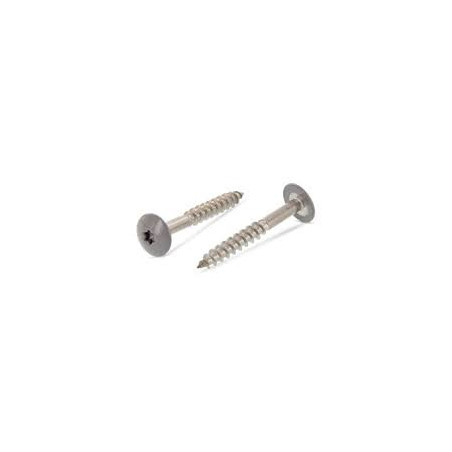 1 x Vis de facade TORX T20 4.8X25 Diamètre de tête: 12.3 Inox A2 RAL7037