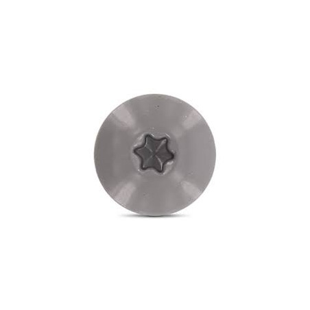 1 x Vis de facade TORX T20 4.8X25 Diamètre de tête: 12.3 Inox A2 RAL7037