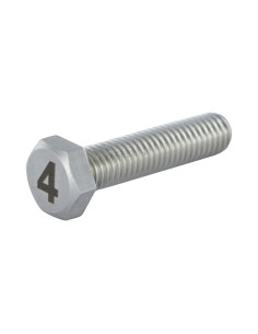 Vis métaux Tête hexagonale TH 8X35 Inox A4 Gravure CHIFFRE 4