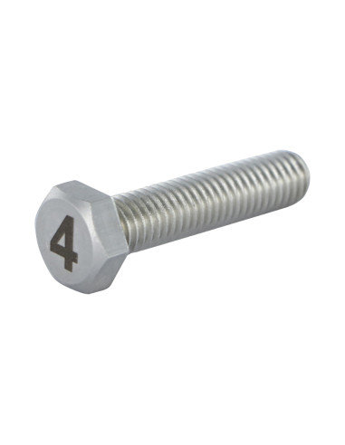 1 x Vis métaux Tête hexagonale TH 8X35 Inox A4...