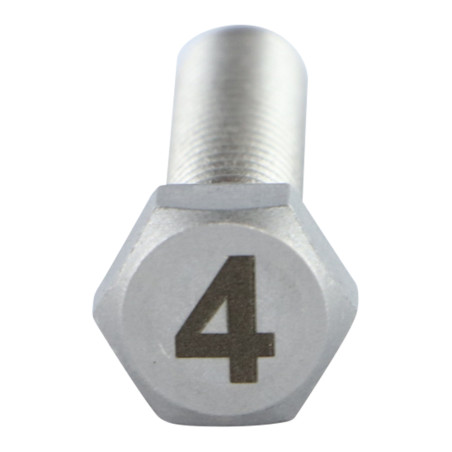 1 x Vis métaux Tête hexagonale TH 8X35 Inox A4 Gravure CHIFFRE 4