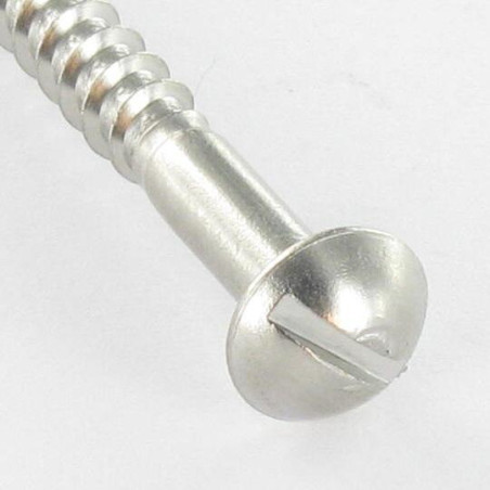 1 x Vis bois Inox A2 Tête ronde TR Fendue 5X70