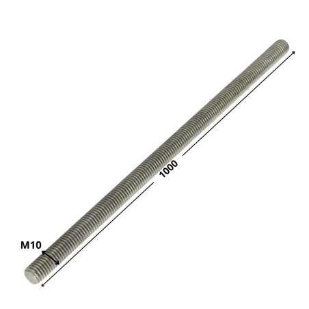 1 x Tige filetée M10 Longueur 1 mètre Inox A4