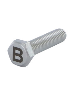 Vis métaux Tête hexagonale TH 8X35 Inox A4 avec gravure...
