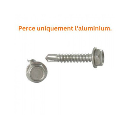 1 x Vis autoperceuse Tête hexagonale TH 6.3X19 Inox A4