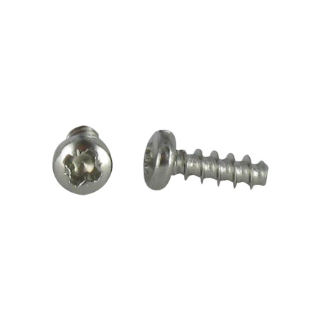 1 x Vis pvc Tête cylindrique bombée TCB Pozi 4X12 Filet 30 Degrès Inox A2