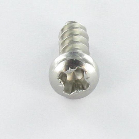 1 x Vis pvc Tête cylindrique bombée TCB Pozi 4X12 Filet 30 Degrès Inox A2