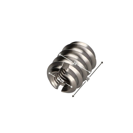 1 x Insert Fileté Bois 29X30 M20 Inox A2