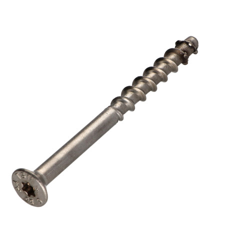 1 x Vis béton Tête fraisée TORX T30 Inox A4 7.5X65 Filetée sur 10