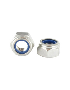 Ecrou frein M10 Pas fin Pas de 100 Inox A2