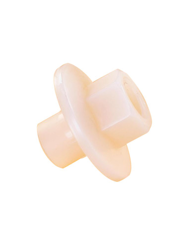 1 x Ecrou Moletée Epaulé nylon naturel M4