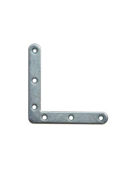 1 x Equerre Plate renfort Bout RONDS 30X30X12 Acier zingué