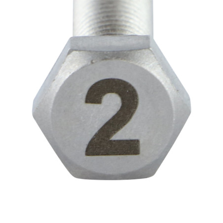 1 x Vis métaux Tête hexagonale TH 8X35 Inox A4 Gravure CHIFFRE 2