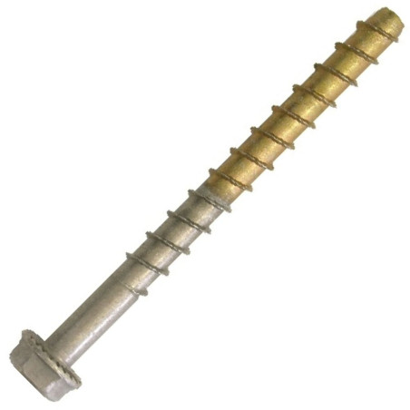 1 x Vis Béton Bimétal Inox A4 Acier brut Tête hexagonale TH 10X120