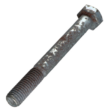 1 x Corps de boulon filetage partiel Tête hexagonale TH M12X100 Classe 8.8 Acier zingué Rouillé
