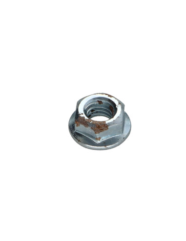 1 x Ecrou Collerette Lisse M6 Acier zingué Rouillé