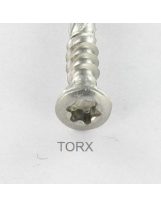 V.TKR Double filet Tête fraisée TORX T25 5X70 Pointe... 2