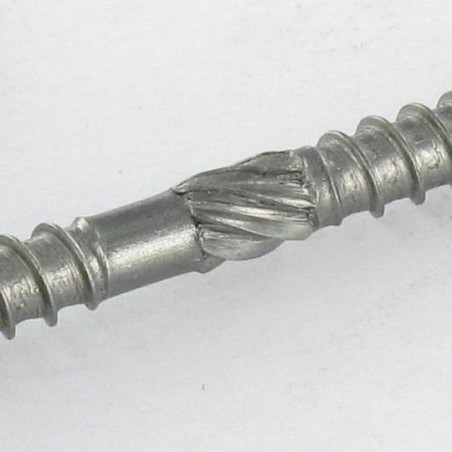 1 x V.TKR Double filet Tête fraisée TORX T25 5X70 Pointe antifendage type 17 Inox A2 Brun
