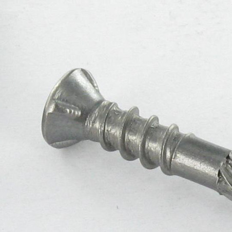 1 x V.TKR Double filet Tête fraisée TORX T25 5X70 Pointe antifendage type 17 Inox A2 Brun