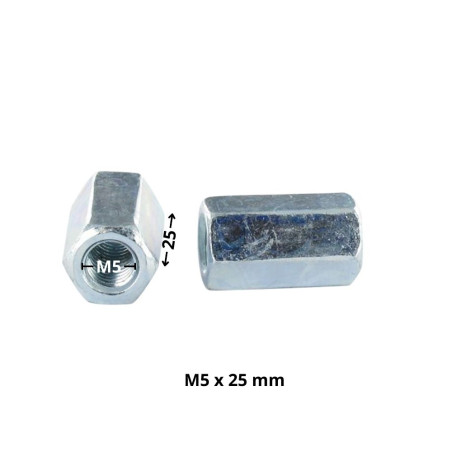 1 x Manchon Hexagonal M5X25 Surplat 8 Acier zingué
