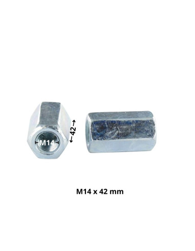 1 x Manchon Hexagonal M14X42 Surplat 22 Acier...