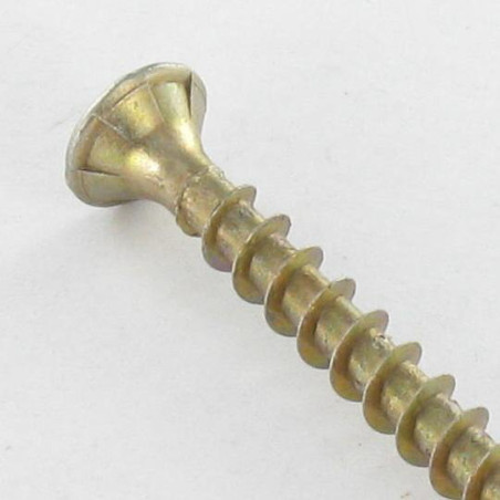 1 x Vis Spax Tête fraisée Pozi N°3 6X80 Filetage total Bichromaté