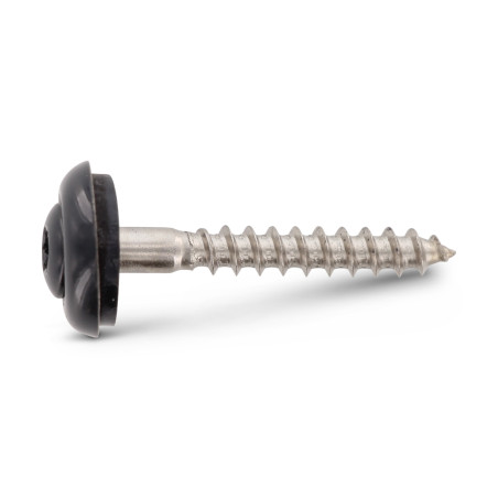 1 x Vis faitage Tête fraisée bombée TFB TORX T20 Inox A2 RAL7016 gris anthracite 4.5X35 Rondelle d'étanchéite EPDM