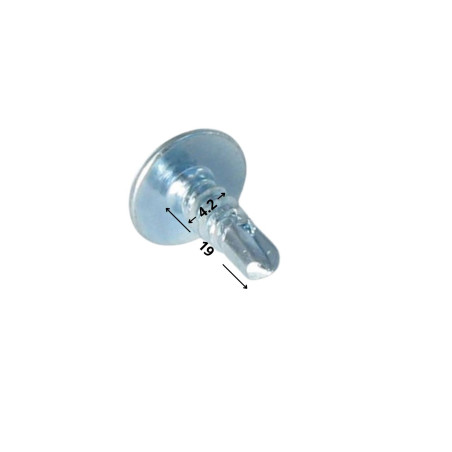 1 x Vis autoperceuse Tête ronde large Phillips Cranté 4.2X19 Acier zingué