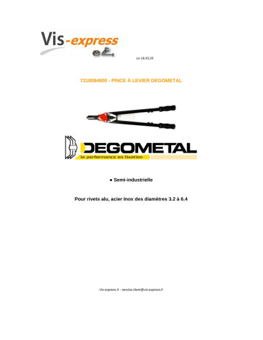 1 x Riveteuse DEGOMETAL GO 849