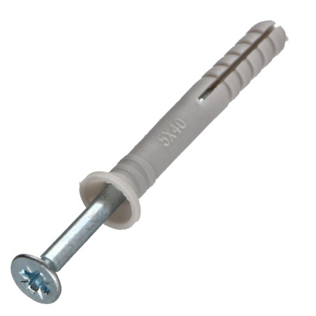 1 x Cheville à frapper Tête fraisée 5X40 + Vis 3.5X45